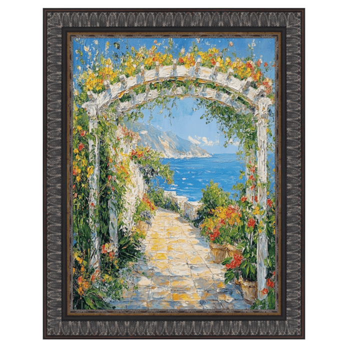 32x48 Frame Wheat Leaf Ebony Gold Picture Frame