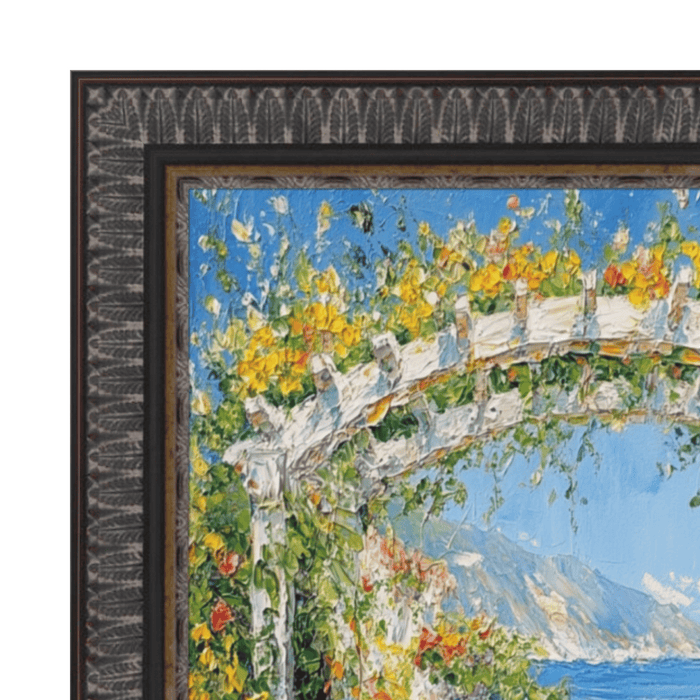 32x48 Frame Wheat Leaf Ebony Gold Picture Frame