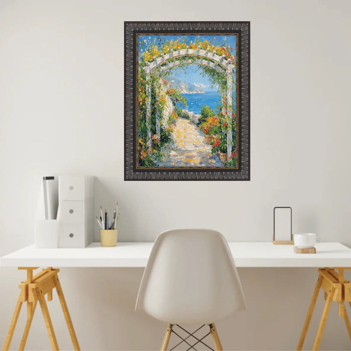 40x50 Frame Wheat Leaf Ebony Gold Picture Frame