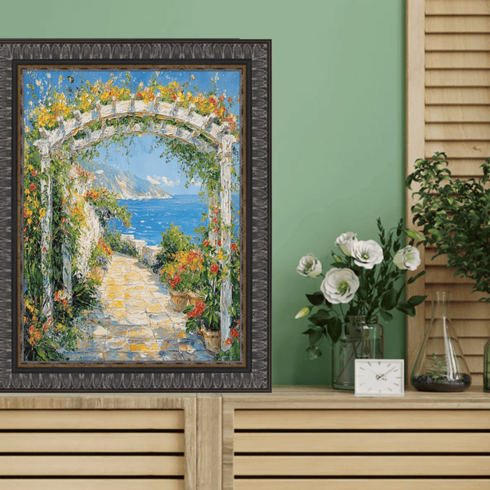 8x10 Frame Wheat Leaf Ebony Gold Picture Frame