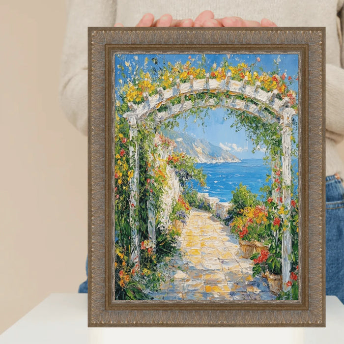 20x40 Frame Wheat Leaf Gold With Silver Wash Picture Frame