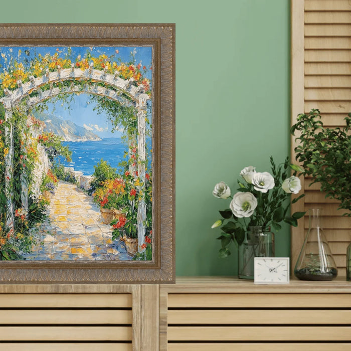 26x26 Frame Wheat Leaf Gold With Silver Wash Picture Frame