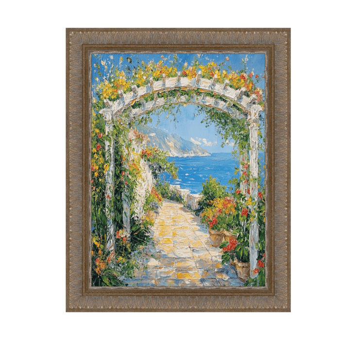 32x48 Frame Wheat Leaf Gold With Silver Wash Picture Frame
