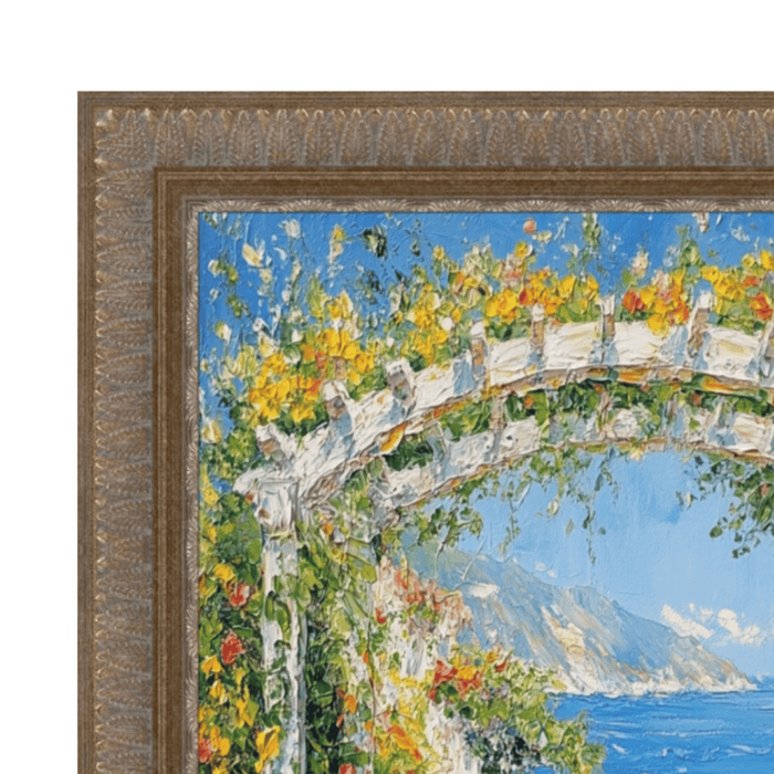 32x48 Frame Wheat Leaf Gold With Silver Wash Picture Frame