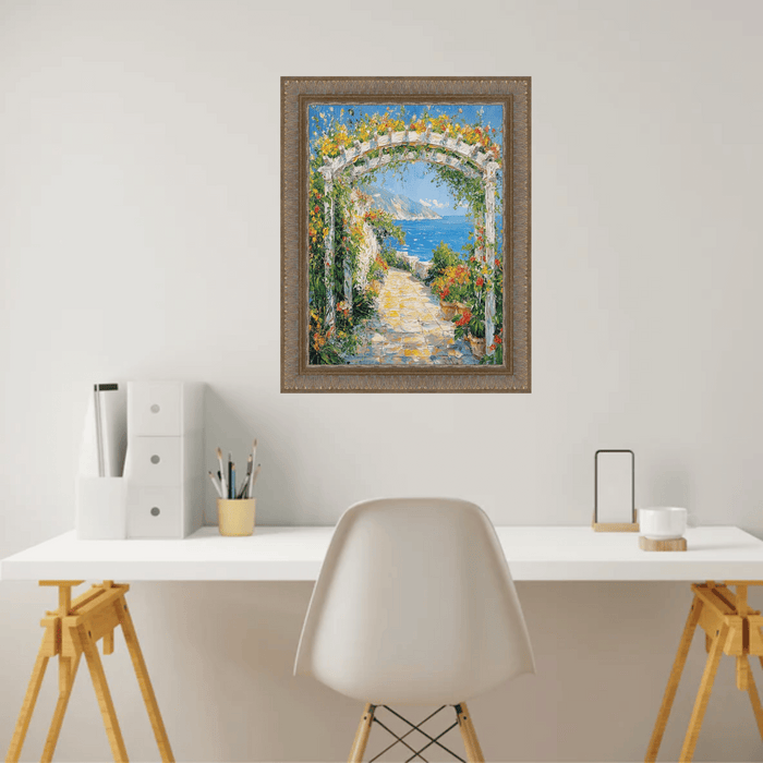 32x48 Frame Wheat Leaf Gold With Silver Wash Picture Frame