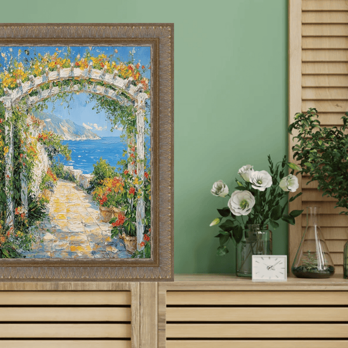 32x48 Frame Wheat Leaf Gold With Silver Wash Picture Frame