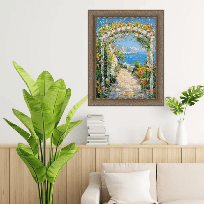 32x48 Frame Wheat Leaf Gold With Silver Wash Picture Frame