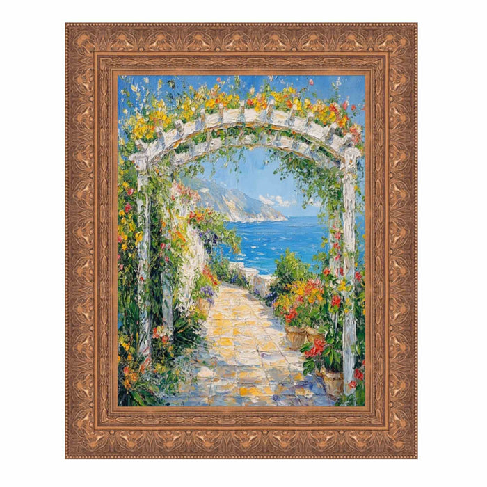 32x48 Frame Wide Aged Gold Leaf Gothic Luxury Picture Frame