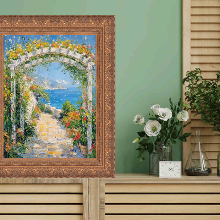 32x48 Frame Wide Aged Gold Leaf Gothic Luxury Picture Frame