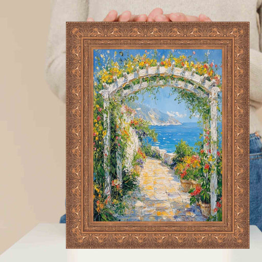 32x48 Frame Wide Aged Gold Leaf Gothic Luxury Picture Frame