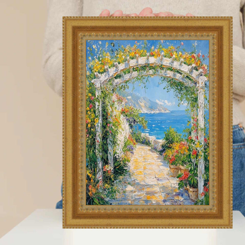 9x12 Frame Wide Aged Gold Traditional Picture Frame