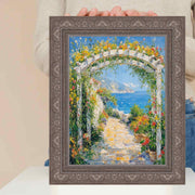 32x48 Frame Wide Aged Vintage Silver Leaf Gothic Luxury Picture Frame
