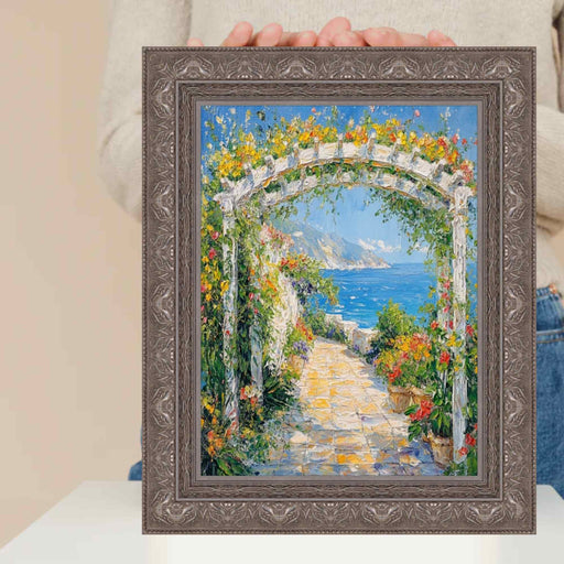 30x40 Frame Wide Aged Vintage Silver Leaf Gothic Luxury Picture Frame
