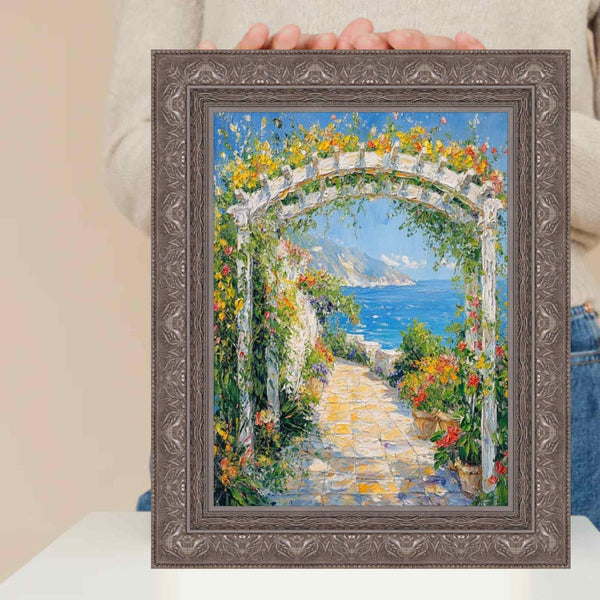 30x40 Frame Wide Aged Vintage Silver Leaf Gothic Luxury Picture Frame