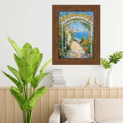 Wide Antique Gold Bronze Flat Picture Frame 