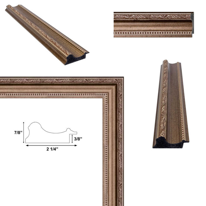 32x48 Frame Wide Antique Silver Victorian Picture Frame