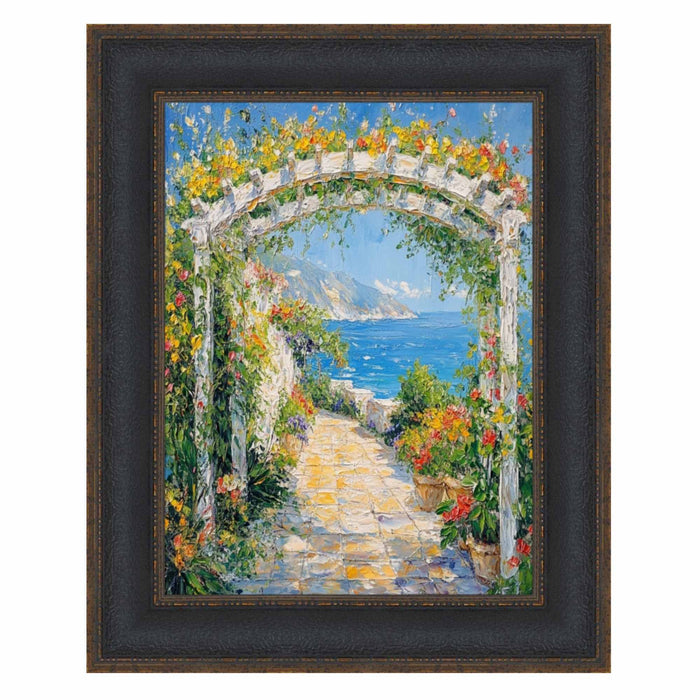 32x48 Frame Wide Black Bronze Leather Picture Frame