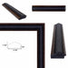 32x48 Frame Wide Black Bronze Leather Picture Frame