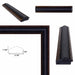 Wide Black Bronze Leather Picture Frame Home Office Decor