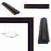 20x20 Frame Wide Black Bronze Leather Picture Frame