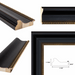 32x48 Frame Wide Black Scoop With Gold Bead Picture Frame