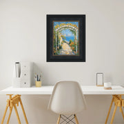 36x48 Frame Wide Black Scoop With Gold Bead Picture Frame