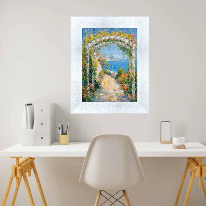12x16 Frame Wide Bright White Glitter Gloss Picture Frame