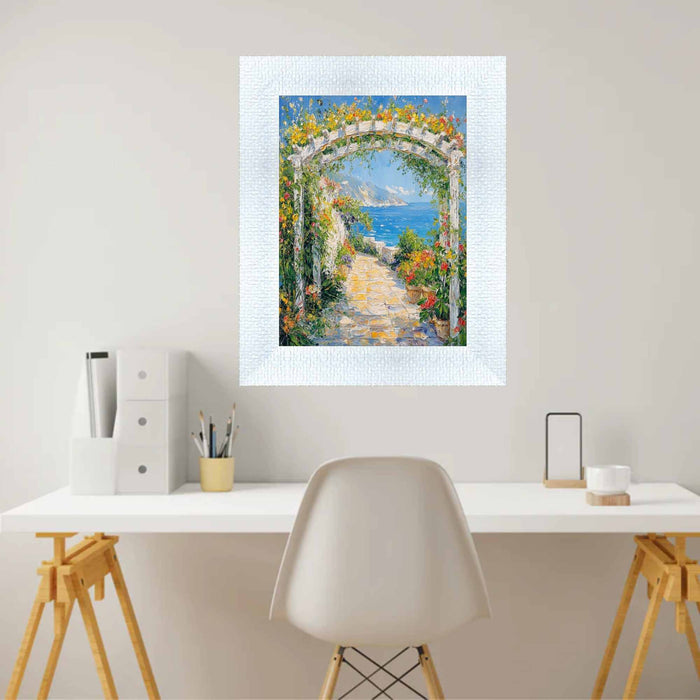 32x48 Frame Wide Bright White Glitter Gloss Picture Frame