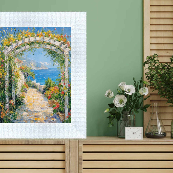 20x24 Frame Wide Bright White Glitter Gloss Picture Frame