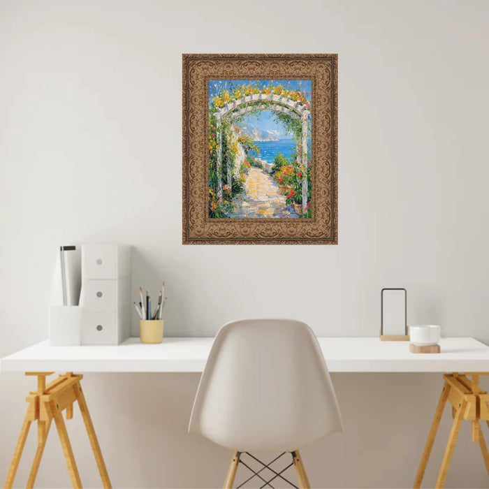 32x48 Frame Wide Dark Gold Ornate Vine Picture Frame
