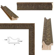 32x48 Frame Wide Dark Gold Ornate Vine Picture Frame