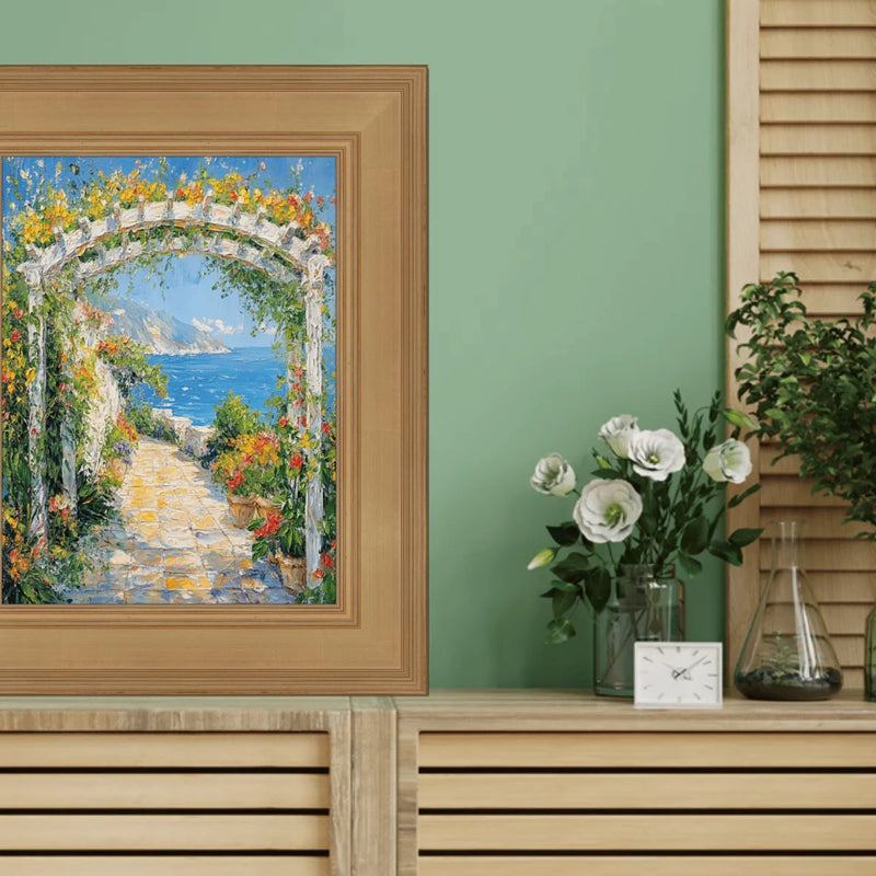 9x12 Frame Wide Gold Flat Panel Picture Frame