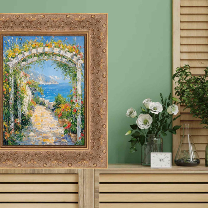 36x36 Frame Wide Gold Ornate Floral Picture Frame