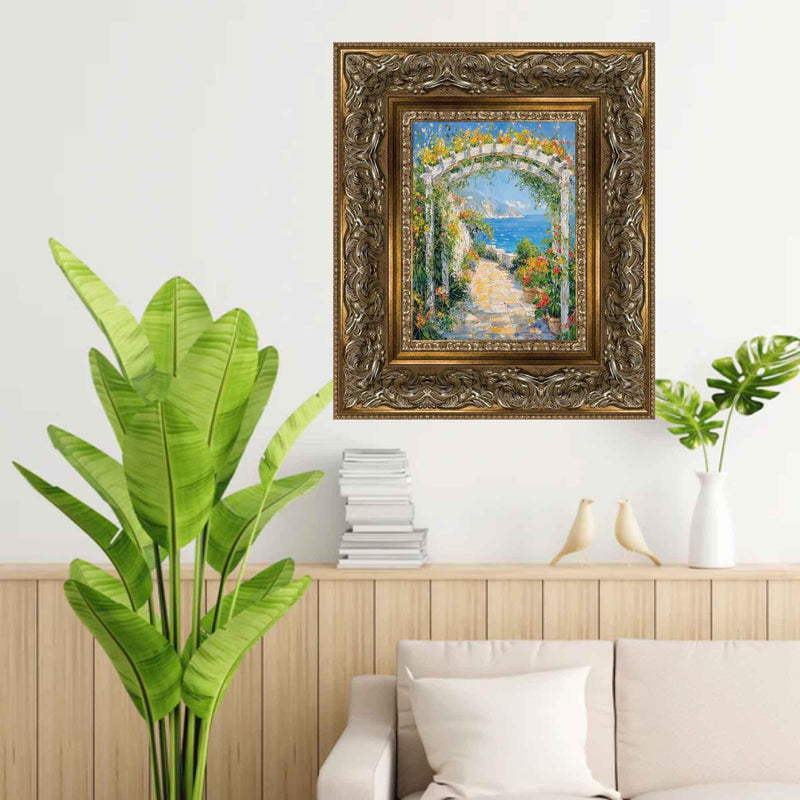 12x20 Frame Ornate Wide Italian Baroque Antique Silver Picture Frame