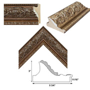 12x20 Frame Ornate Wide Italian Baroque Antique Silver Picture Frame