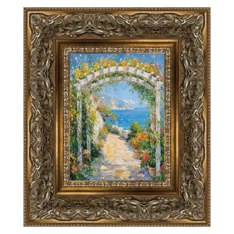 30x36 Frame Ornate Wide Italian Baroque Antique Silver Picture Frame