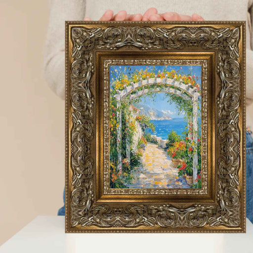 32x48 Frame Ornate Wide Italian Baroque Antique Silver Picture Frame