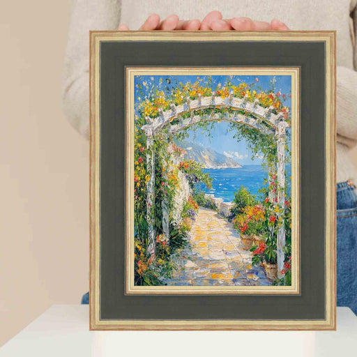 32x48 Frame Wide Luxury Burgundy Gold Panel Picture Frame