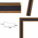 Wide Luxury Burgundy Gold Panel Picture Frame Office Décor