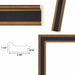 32x48 Frame Wide Luxury Burgundy Gold Panel Picture Frame