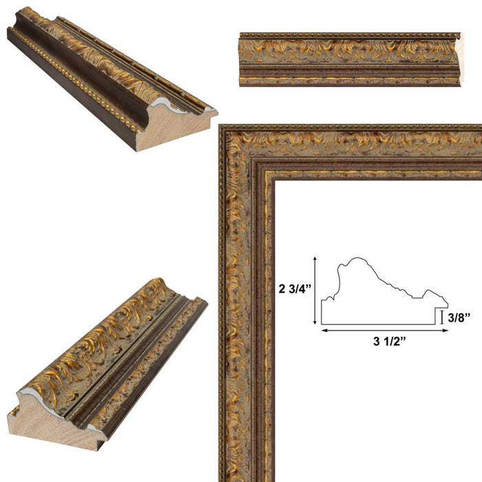 16x20 Frame Wide Luxury Vintage Antique Gold Picture Frame