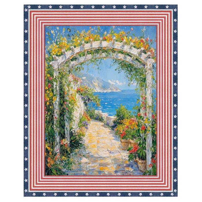 32x48 Frame Wide Red White Blue American Flag Picture Frame - Donald Trump