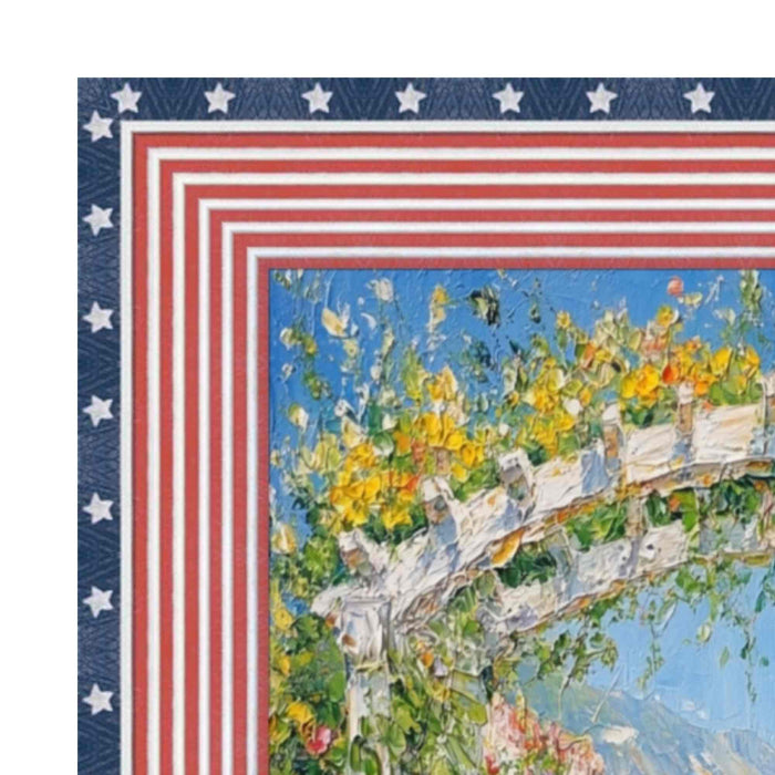 32x48 Frame Wide Red White Blue American Flag Picture Frame - Donald Trump