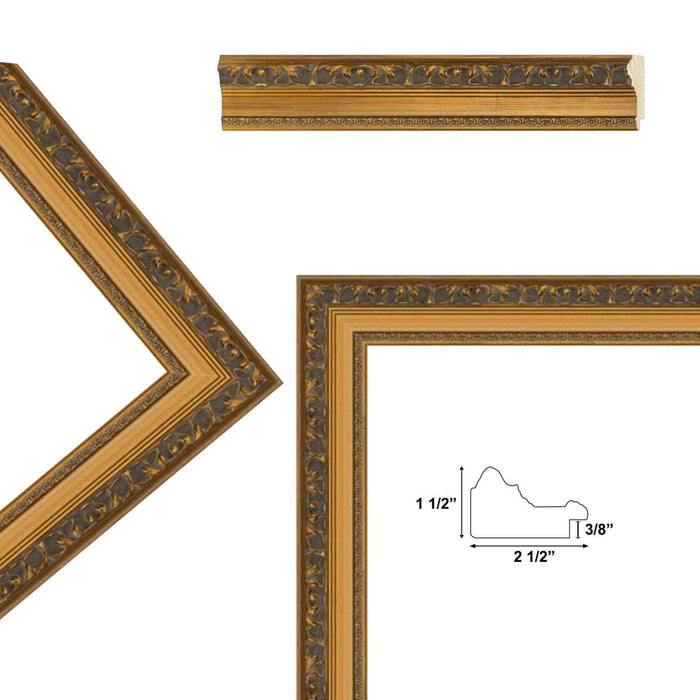 32x48 Frame Wide Roman Gold Ornate Picture Frame