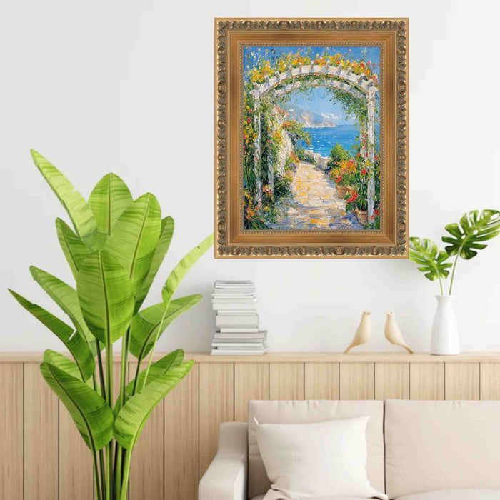 Wide Roman Gold Ornate Picture Frame Office Décor