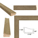 20x40 Frame Wide Rustic Light White Grain Wood Picture Frame