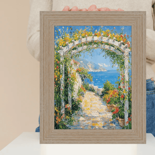 32x48 Frame Wide Rustic Light White Grain Wood Picture Frame