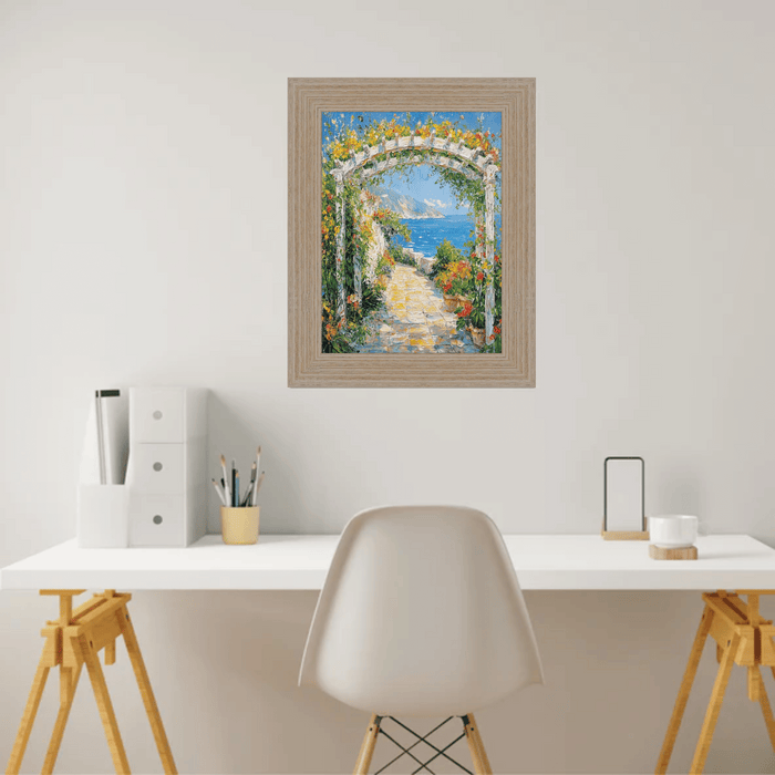 32x48 Frame Wide Rustic Light White Grain Wood Picture Frame