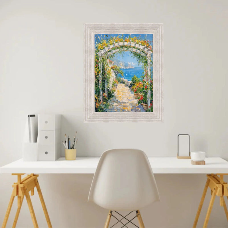 16x16 Frame Wide Rustic Wood Grain White Wash Picture Frame