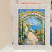 28x40 Frame Wide Rustic Wood Grain White Wash Picture Frame